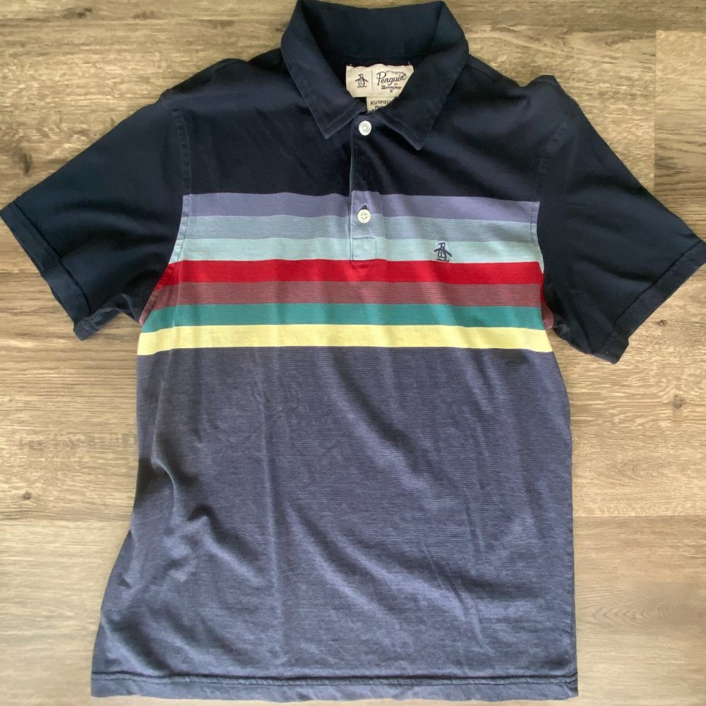 Vintage Original Penguin Striped Polo Sz.XS